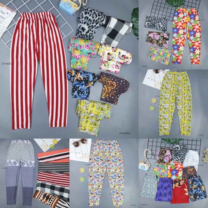 Legging Carlissa uk 5-7 Tahun / Leging Anak Perempuan Celana Panjang Motif Fashion Kids Adem Murah