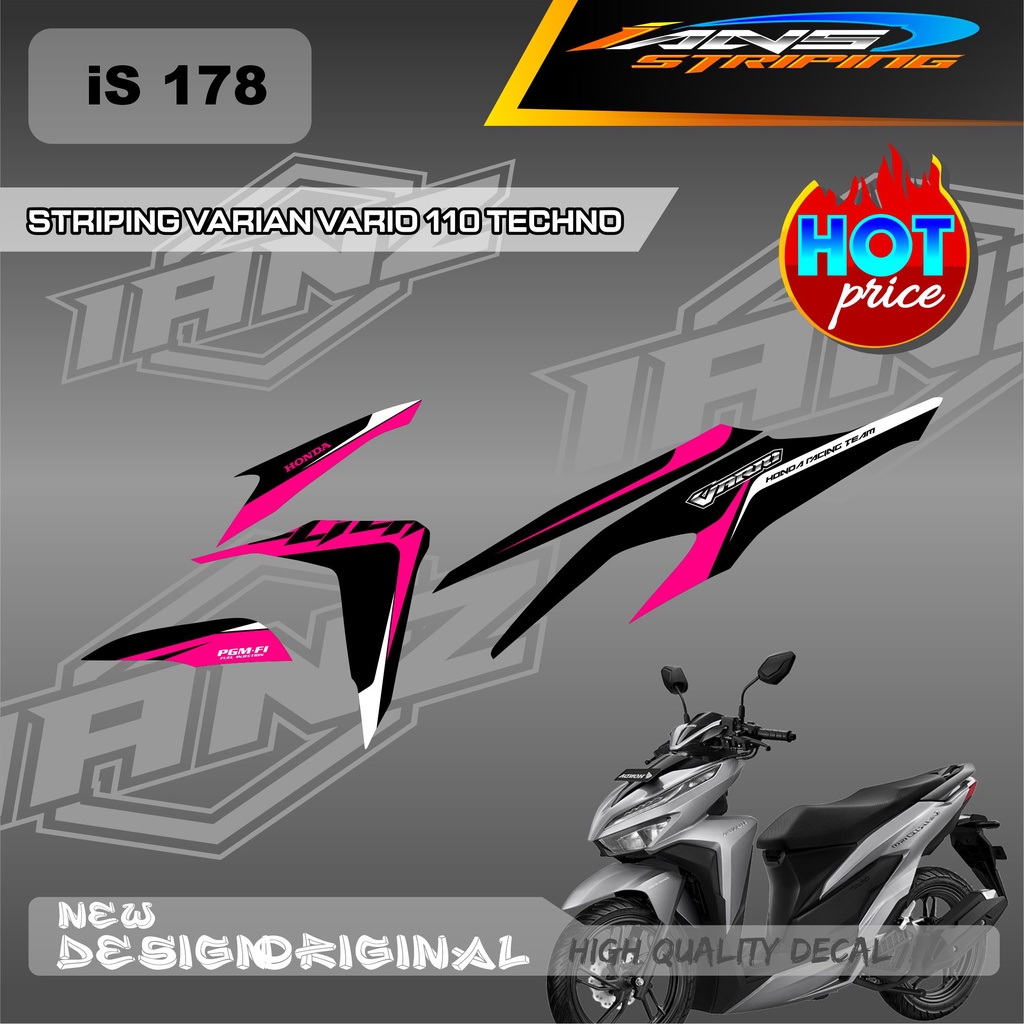 DECAL STRIPING LIST VARIO TECHNO 110 OLD / HONDA VARIO TECHNO 110 MENGGUNKAN BAHAN BERKUALITAS /  TIDAK MUDAH PUDAR / DECAL KERETA VARIO TECHNO  IS178