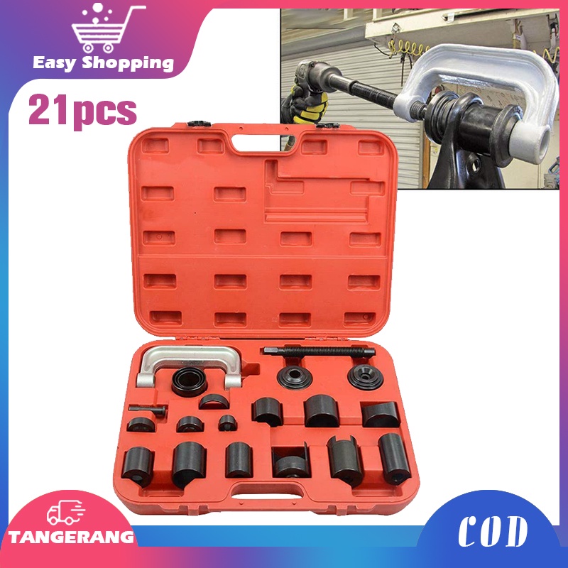 21pcs Ball Joint Press Kit Ball Joint Separator Alat Pembuka Ball Joint Alat Adaptor Untuk Garasi Bengkel Mobil