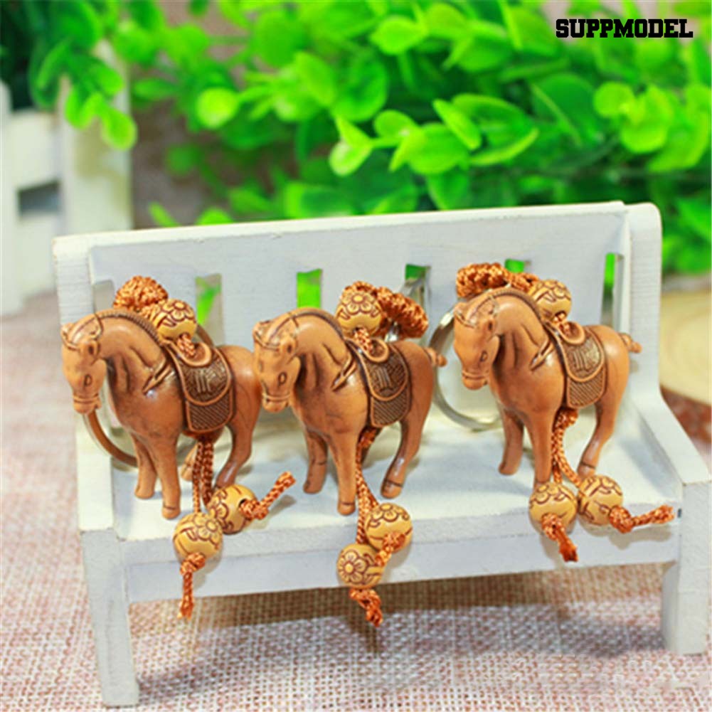 [SM] 2pcs Gajah Hati Kuda Kura-Kura Simpul Gantung Liontin Keyring Gantungan Kunci Holder