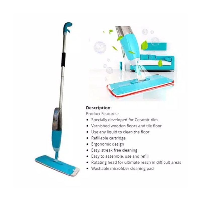 Healthy Spray Mop Alat Mengepel Pel Lantai Tongkat Semprot Otomatis