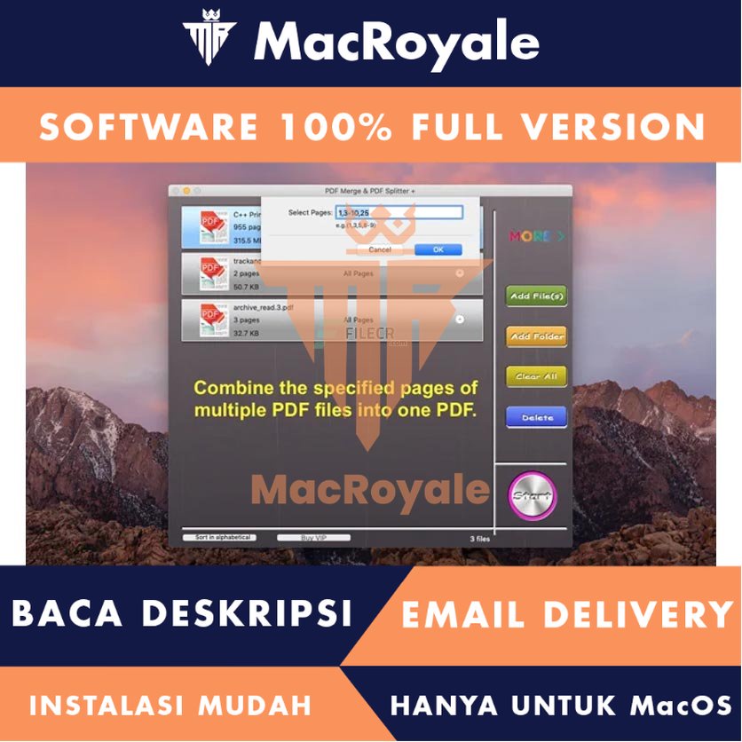 [MacOS] PDF Merge &amp; PDF Splitter + Full Version Lifetime Full Garansi