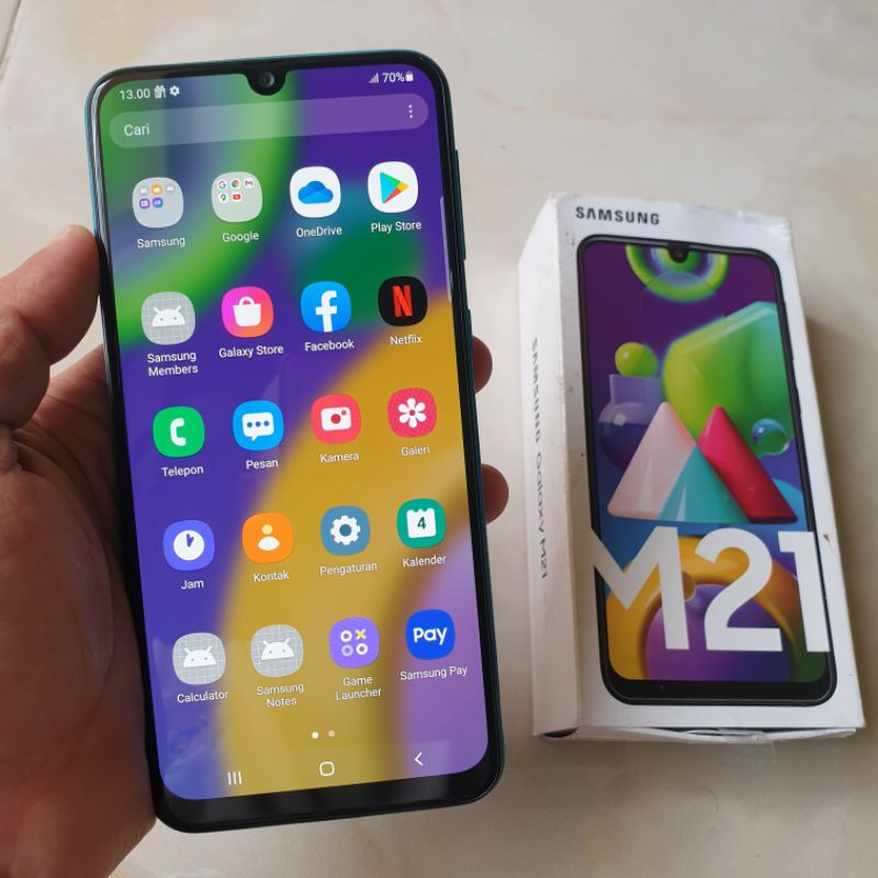 samsung m21 4/64 ram 4gb rom 64gb mulus dan lengkap