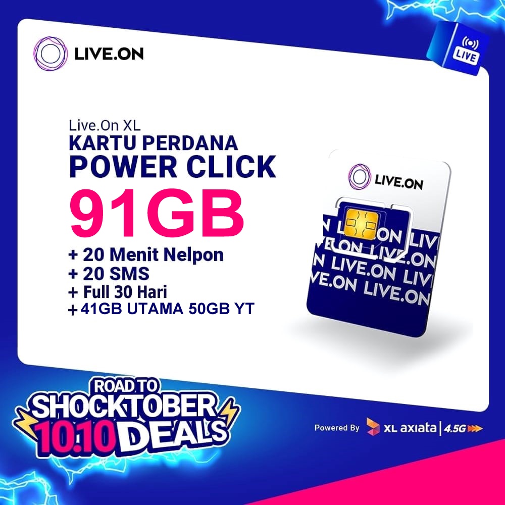 Kartu Perdana Live on 91GB Liveon XL Axiata