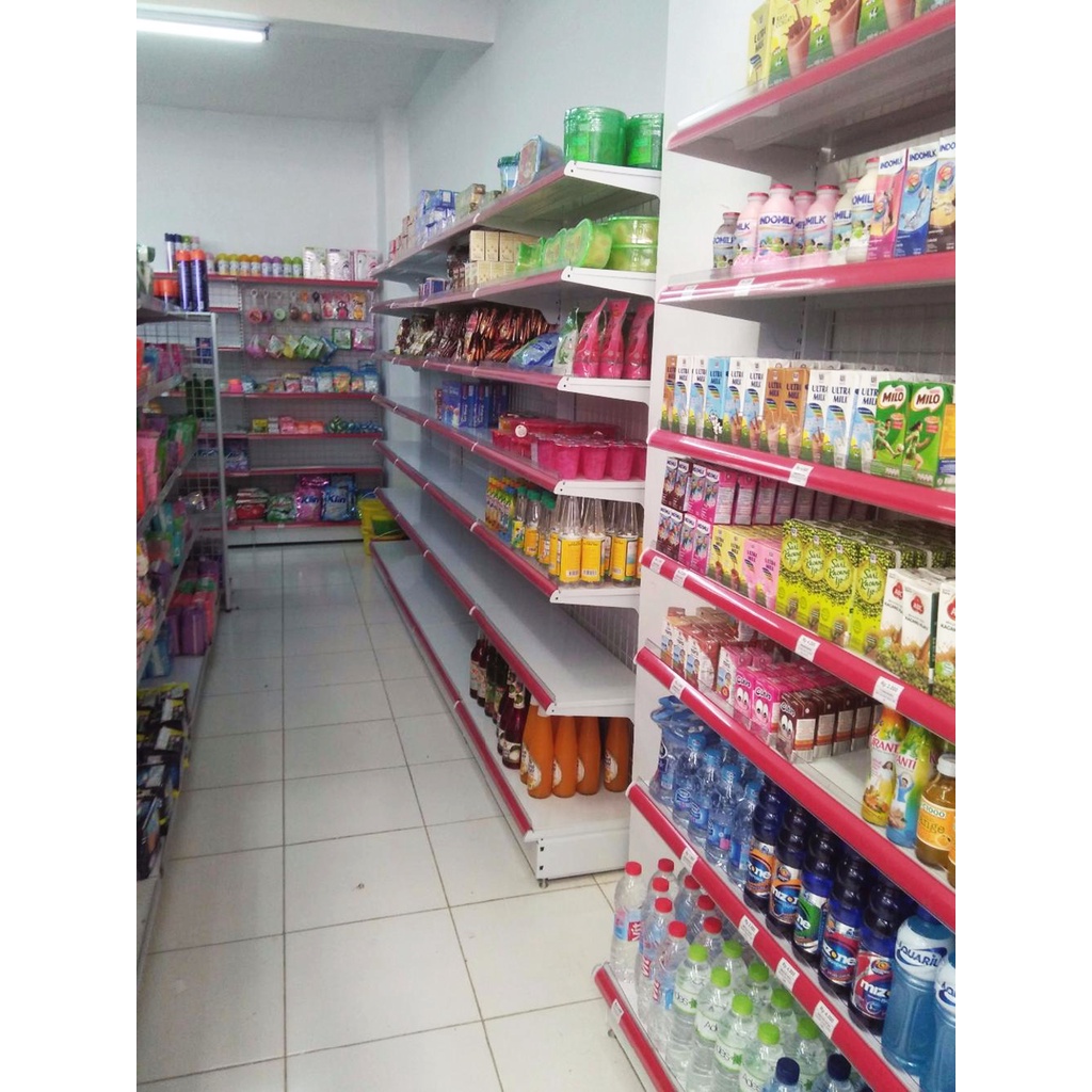 Rak Minimarket Tinggi 180 cm | Rak Gondola / Rak Display | Rak Single - Rak Wall Gondola - Rak Satu 
