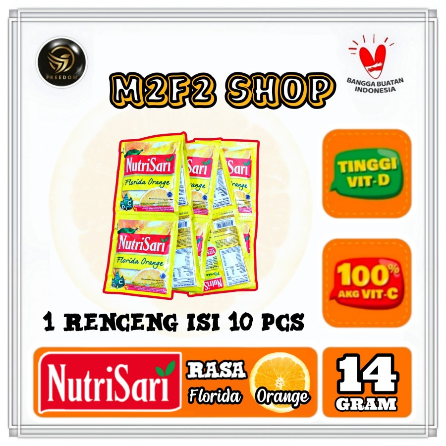 

NutriSari Minuman Serbuk Florida Orange Sachet - 14 gr (Kemasan Renceng)