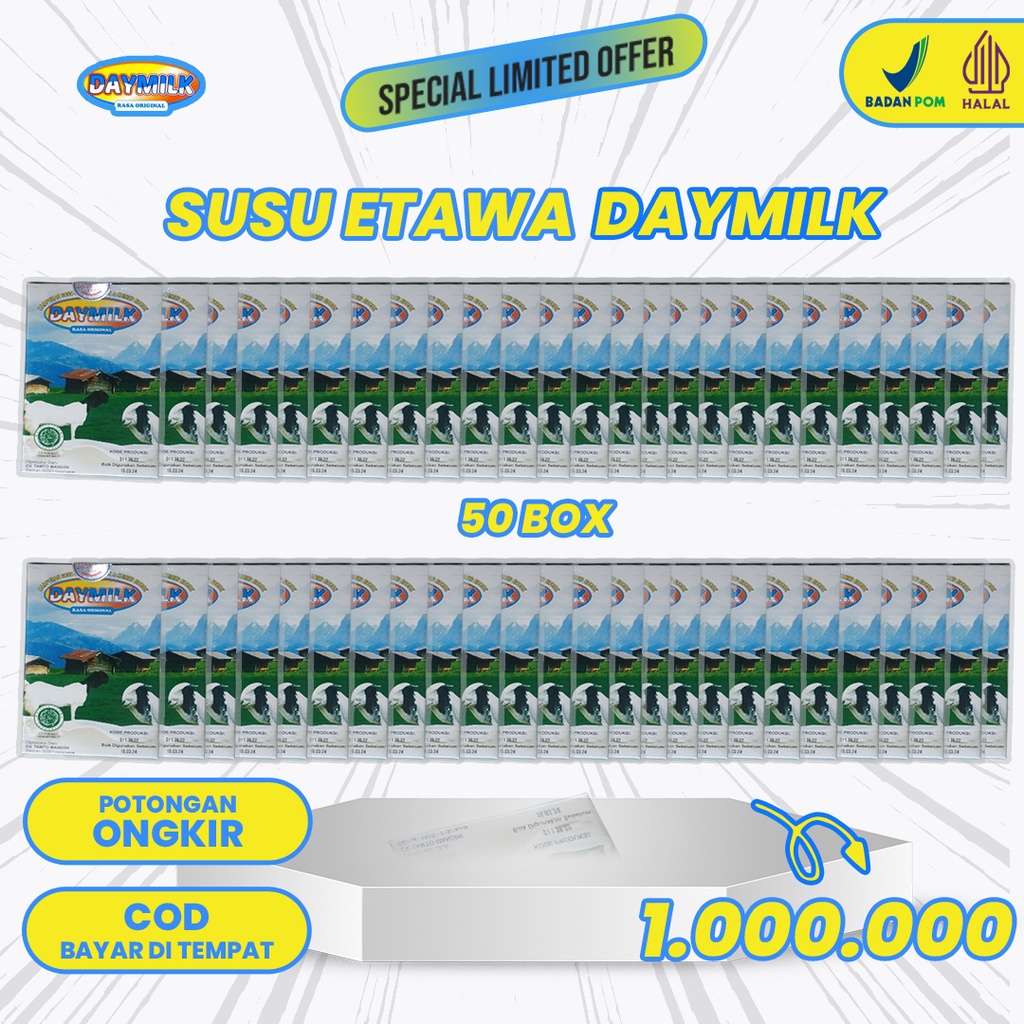 

Daymilk Susu Kambing Etawa Original 200 Gram 50 Box