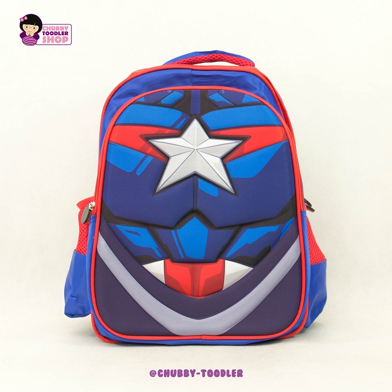 BA2203 TAS SEKOLAH ANAK SUPERHERO FROZEN 3D IMPORT RANSEL ANAK KARAKTER TAS SEKOLAH ANAK SD Kelas 1-6