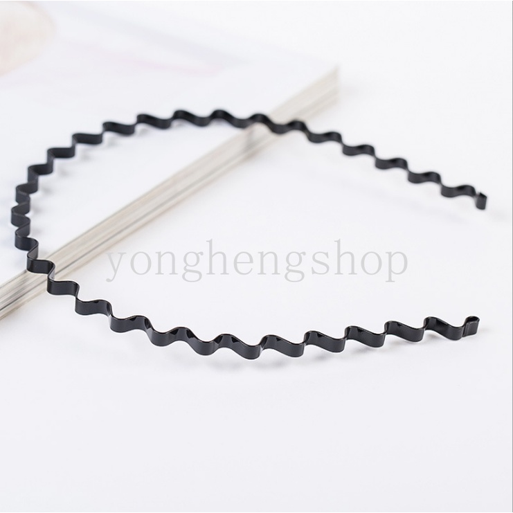 Bando Model Gelombang Warna Hitam Gaya Kasual Untuk Unisex