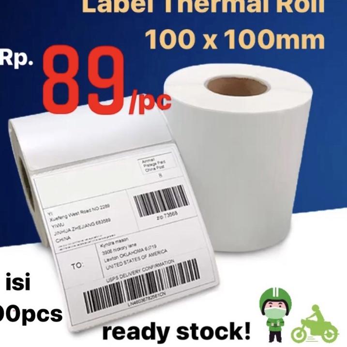 

IAN920 LABEL STICKER THERMAL 100 X 100 BARCODE 100X100 +