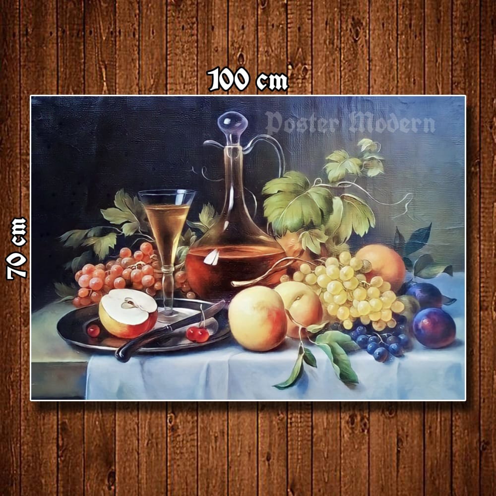 HIASAN DINDING POSTER GAMBAR LUKISAN BUAH BUAHAN UKURAN JUMBO 3D CODE21 BEST SELLER / LUKISAN BUAH D