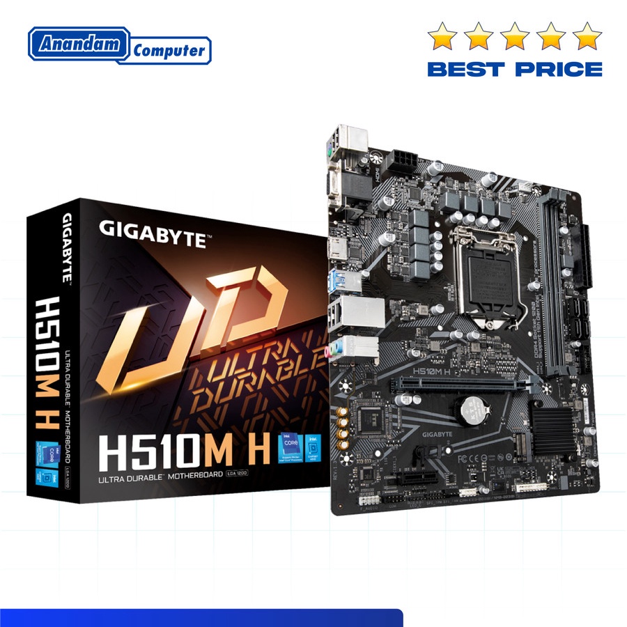 Gigabyte H510M H (LGA1200, H510, DDR4, USB3.2, SATA3) Motherboard