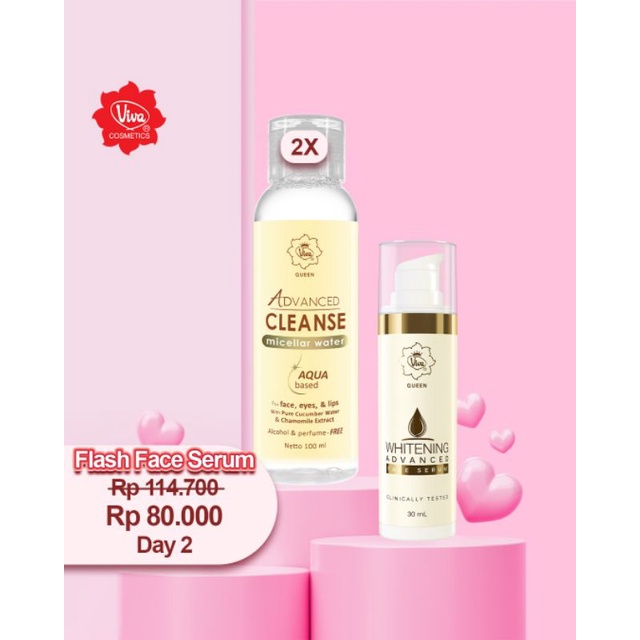 Paket 2 VQ Adv Cleanse Micellar Water1 Whitening Adv Face Serum