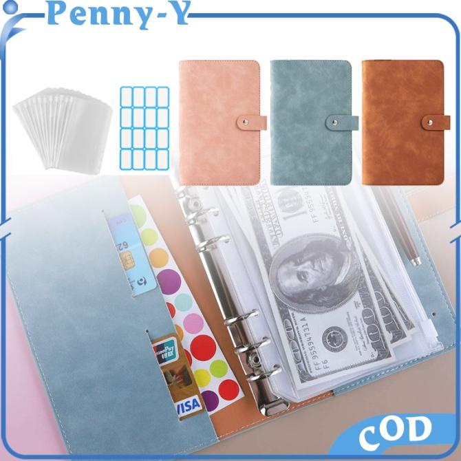 

1 Set Binder Budget Planner A6 Cash Envelope Binder PU Leather HOT PROMO