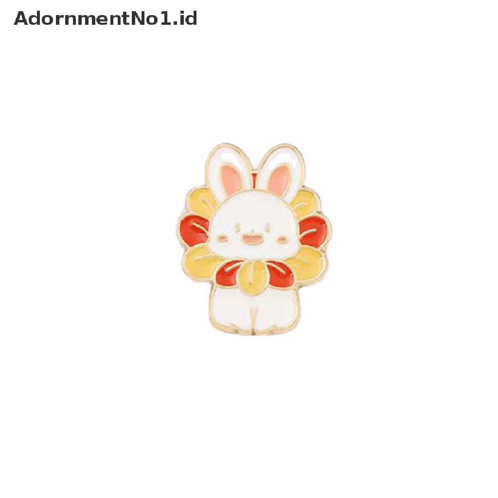 [AdornmentNo1] Lucu Tahun Baru Kelinci Enamel Bros Kartun Beruntung Merah Ikan Gurame Wortel Bunga Bunny Year Badge Pakaian Lapel Pin Hadiah Perhiasan [ID]