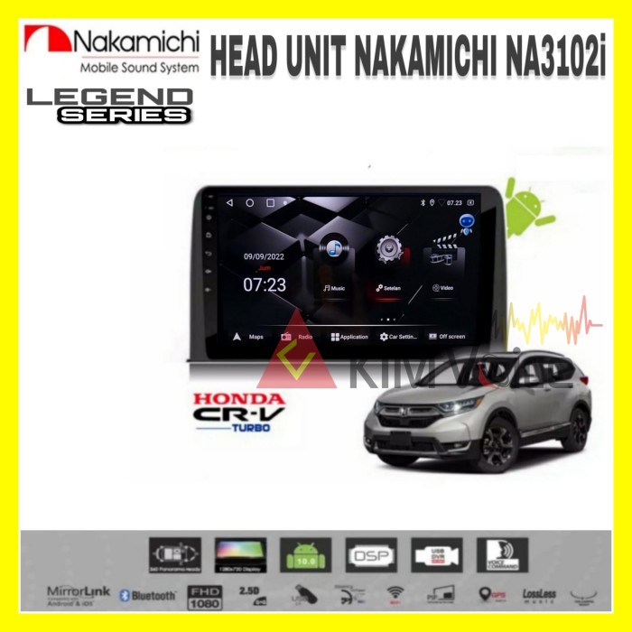 Head unit Android Nakamichi OEM CRV Turbo 2021 up + Soket Canbus