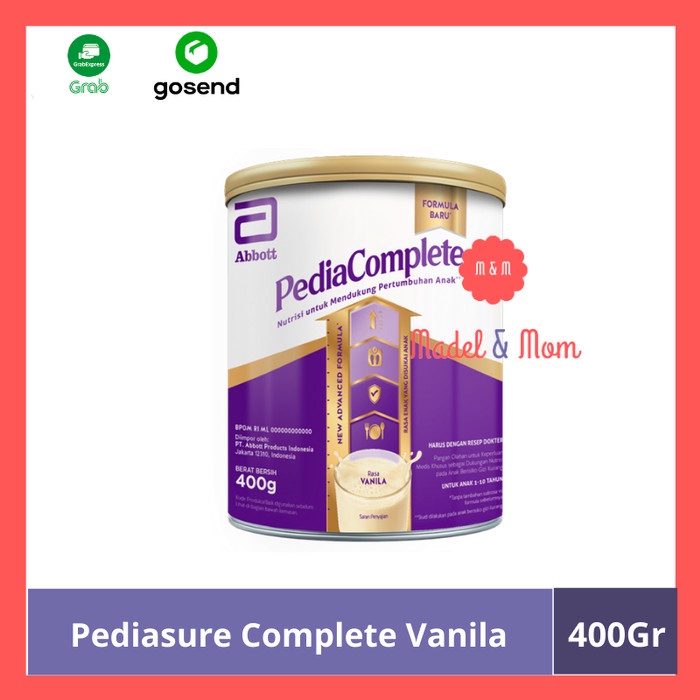 

[ COD ] Pediasure Complete / Pediacomplete Vanila 400 Gr Gojek Grab Only - Susu Saja
