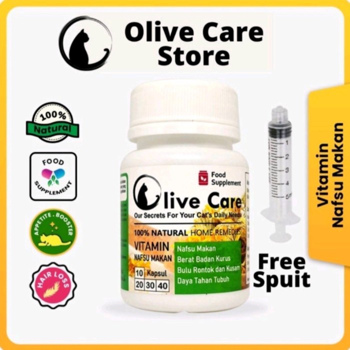 Terlaris Vitamin Kucing Penambah Nafsu Makan Berat Badan Kurus Gemuk Bulu Obat