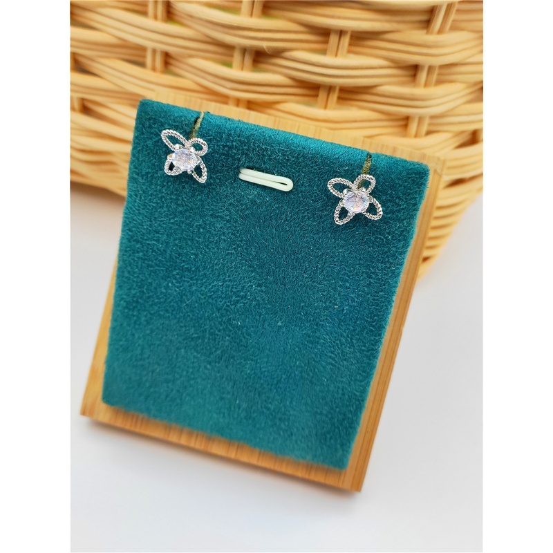 S925 Perak Anting Bunga Bor Anting Indah Elegan Gaya Mulia Pesta Hadiah Ulang Tahun Aksesoris Fashion