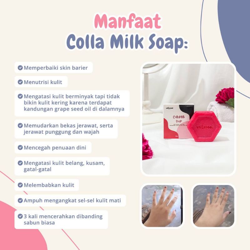 (Ready Stok) Colla Milk Soap by Witmooi | Sabun Pemutih Badan Perontok Daki | Whitening Body Soap