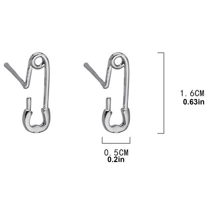 925cap Tidak Teratur Pin Anting Untuk Pria Dan Wanita Pasangan Kepribadian Kertas Klip Anting-Anting Warna Perak Perhiasan Hadiah