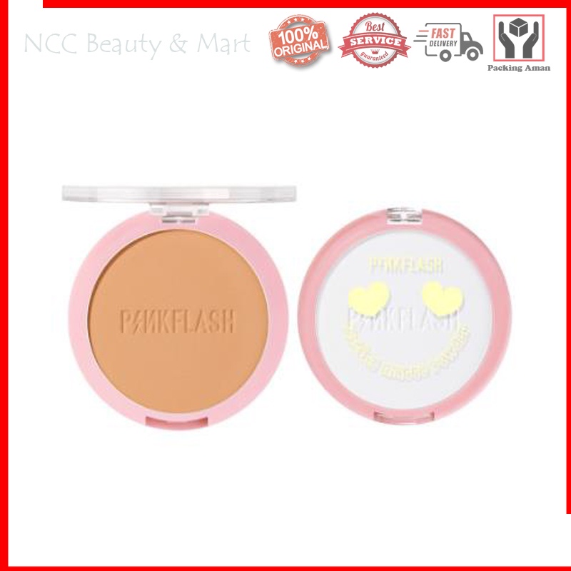 * NCC * Pinkflash Pressed Powder Long-lasting Matte Lightweight Oil Control Bedak Padat OhMySelf Pink Flash