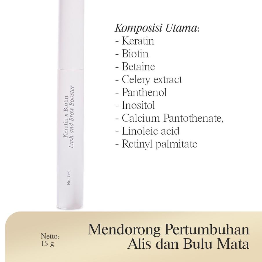 ➸ The Aubree Keratin x Biotin Lash and Brow Booster 4 ml Serum Penumbuh Bulumata dan Alis ♖