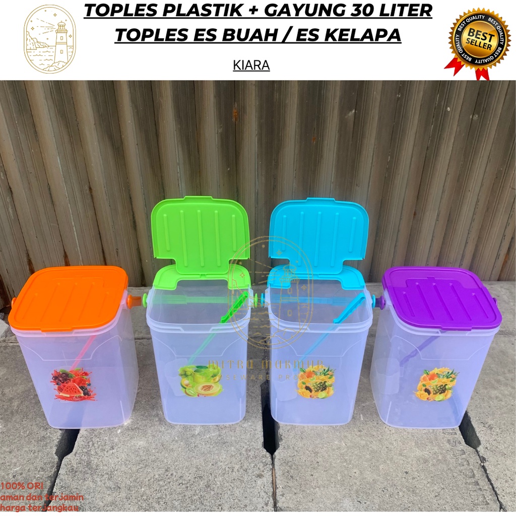 SALE!! TOPLES PLASTIK ES BUAH / KELAPA + GAYUNG 30 LITER / TOPLES GAYUNG MURAH KIARA