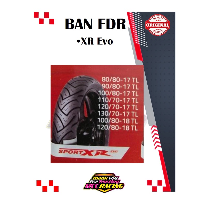 BAN FDR 120-70-17 SPORT XR EVO TUBELES FDR SPORT XR EVO 120 70 17