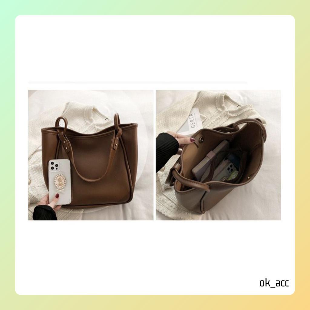 BARU Tas Selempang Kulit Wanita Rantai Messenger Luxury Mini Bag FT63 coklat kopi coffee kulit cantik 29 x 11.5 x 28 cm