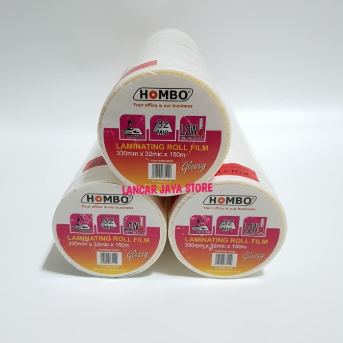 

[[JNT COD]] Plastik Laminating Hombo Roll Glossy 330mm x 32Mic x 150m