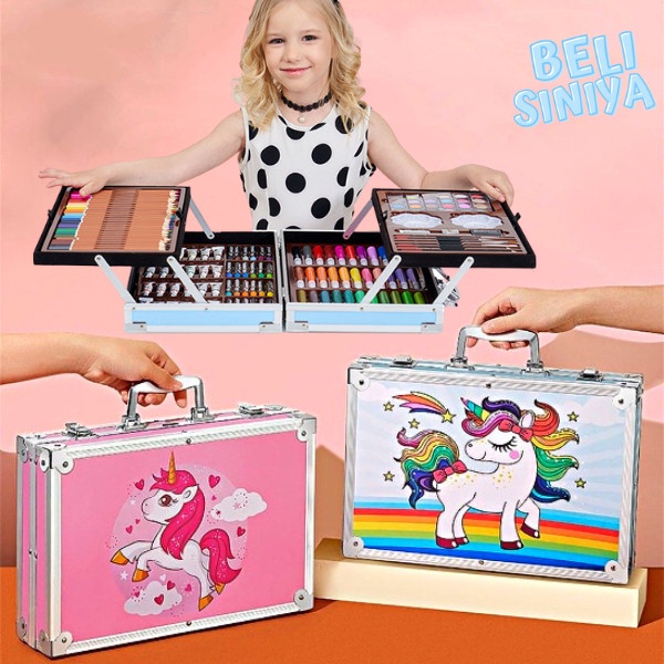 

Produk - Crayon Art Set Koper Crayon Mewarnai Anak Alat Lukis Sekolah 145 Pcs Promo Best Seller!!