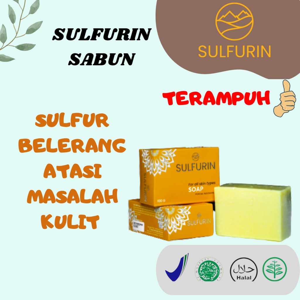 SULFURIN sabun belerang sembuhkan gatal selangkangan scabies menahun jamur kulit cepat dan aman BPOM