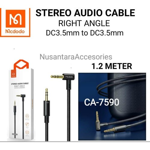 MCDODO Lossless Kabel Audio L Jack AUX 3.5mm Male to Male 1.2 Meter