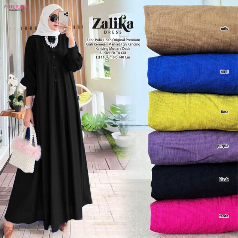 ZALIKA DRESS ORI ALILA | Polo Linen Original Premium