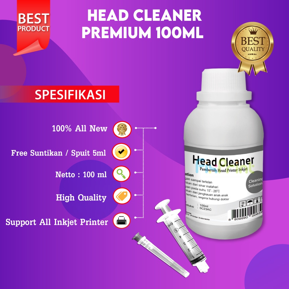 Head Cleaner 100ml Inktec Original Repackaging Pencuci head pembersih printhead printer Epson Canon