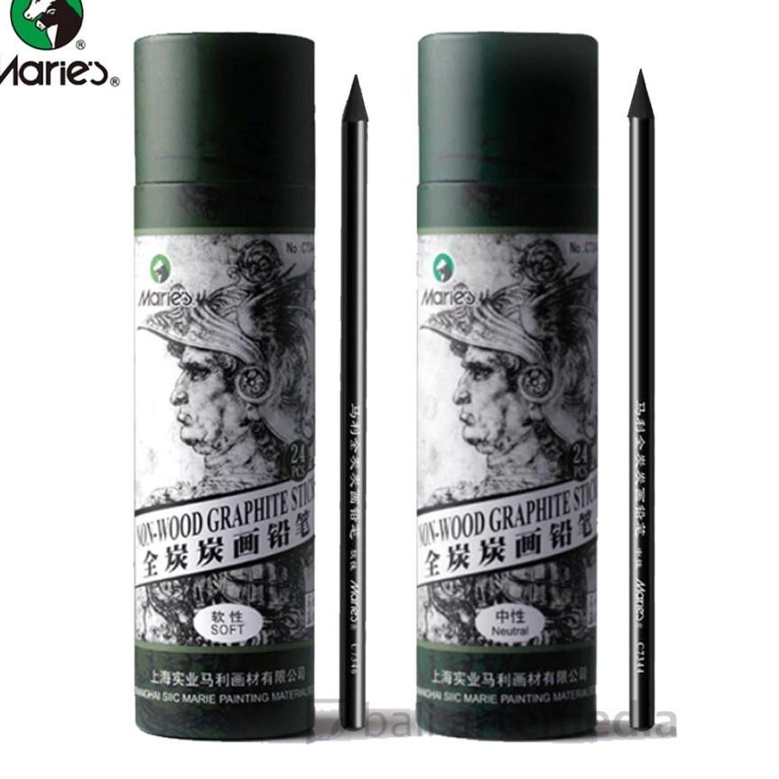 

U32 MARIES Full Charcoal Pensil / Non-Wood Sticks C7344 C7346 BIG DISKON PL21