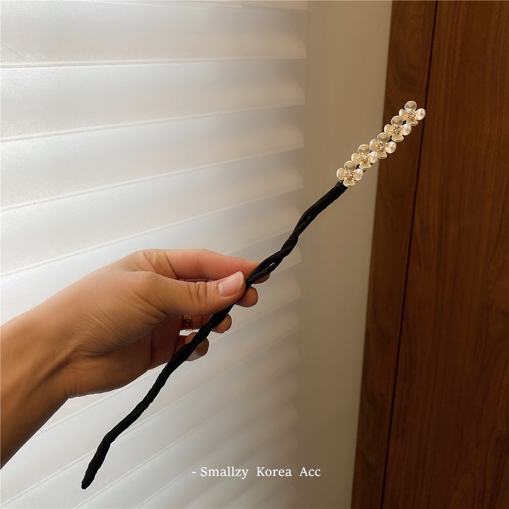 Baru Maruko headpan Rambut retro Temperamen net Merah lazy pearl petal editing hair styling Artefak