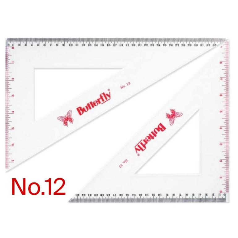 

F27 PENGGARIS SEGITIGA/ TRIANGLE RULE BUTTERFLY NO. 8-10-12 / 2 pcs/set TERLARIS ㄲ