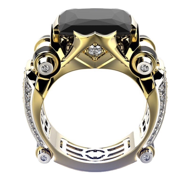 Cincin Zirkon Berlian Permata Sampanye Fashion Cincin /cincin wanita anti karat dan luntur