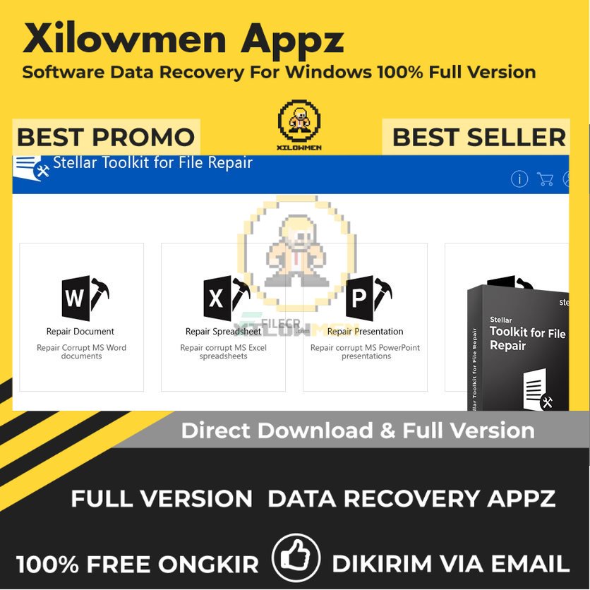 [Full Version] Stellar Toolkit for File Repair Pro Lifetime Data Recovery WIN OS - Alat Perbaikan File yang Rusak atau Korup