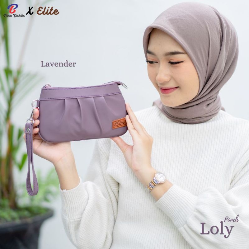 READY STOK POUCH MAKE UP / DOMPET WANITA / POUCH LOLY BY ELLITE BIRU TSABITA BAHAN CHOCOLY ANTI AIR WATERPROOF PREMIUM DOMPET MURAH BERKUALITAS POUCH CANTIK TERBARU MUAT HANDPHONE