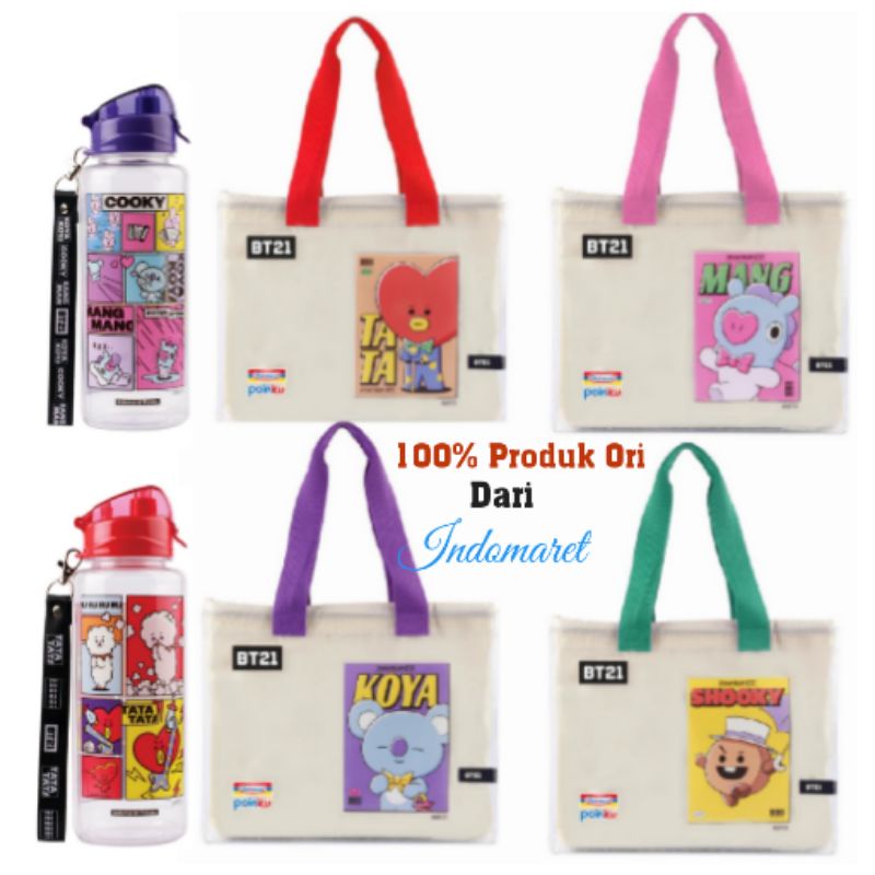 TOTEBAG BOTTLE BT21 X INDOMARET POINKU / TAS TUMBLER LIMITED EDITION