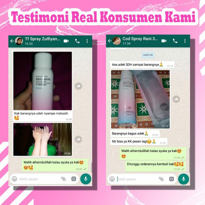 Body Lotion - Lotion Pemutih Badan - Lotion Pemutih Instan - Lotion BPOM - Lotion Spray - Maycreate Korea Moisturizing Whitening Spray