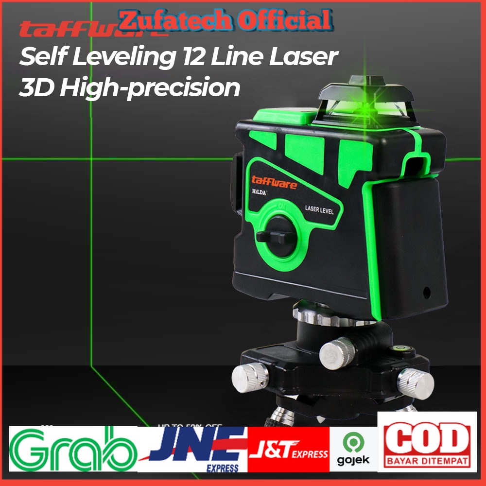 Taffware Hilda Self Leveling 12 Line Laser 3D High-precision - U7OT09GR