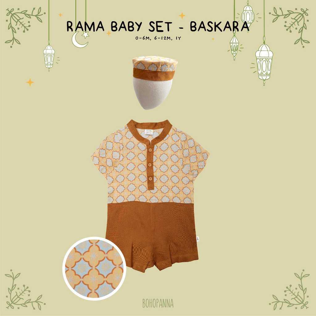 BOHOPANNA RAMA SET DAN BABY SET RAYA COLLECTION / SET KOKO ANAK DAN BAYI BAJU LEBARAN ANAK