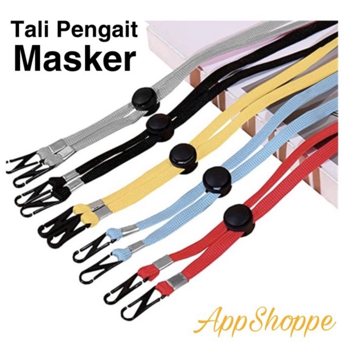 

Buruan serbu] Tali Pengait Gantungan Masker Lanyard Mask Adjustable Strap String
