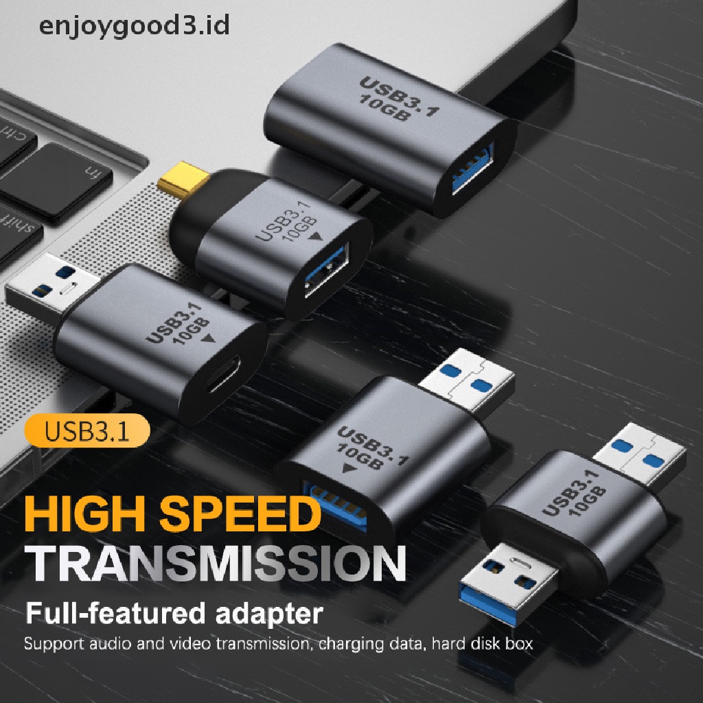 【 Rready Stock 】 USB Type C to USB 3.1 Adapter OTG Fast Data Transfer Male Female Converter USB3.1 10Gbps Charging Data High Speed Transfer Connector （ ID ）