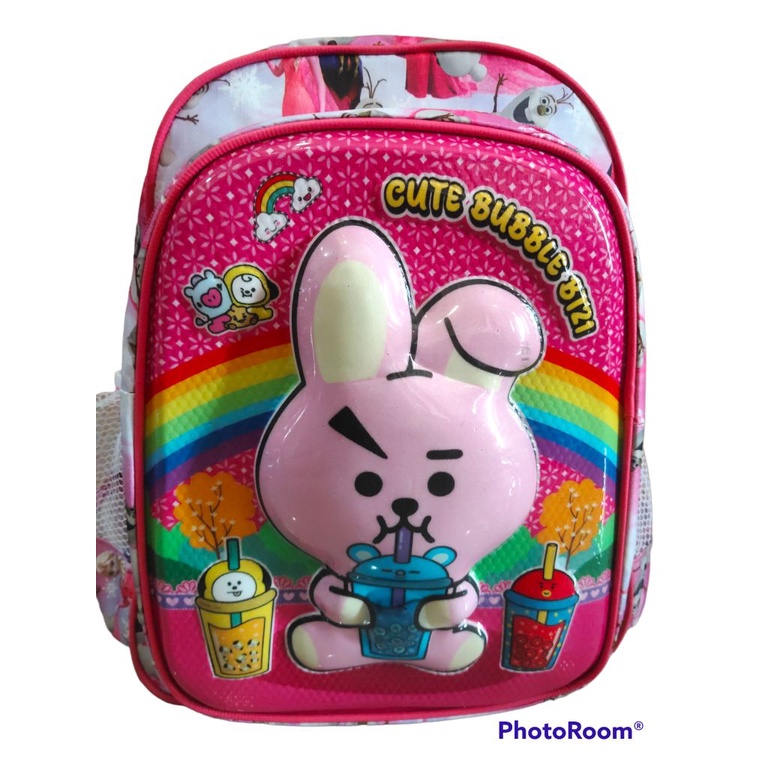 Tas Ransel Sekolah Anak Perempuan Sd LED Nyala Premium / Ransel Anak Cewek Karakter Viral 2023 Embos Timbul 3 dimensi Sd tk