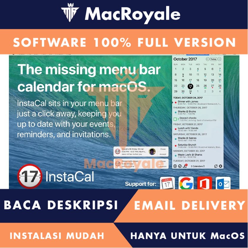 [MacOS] InstaCal Full Version Lifetime Full Garansi